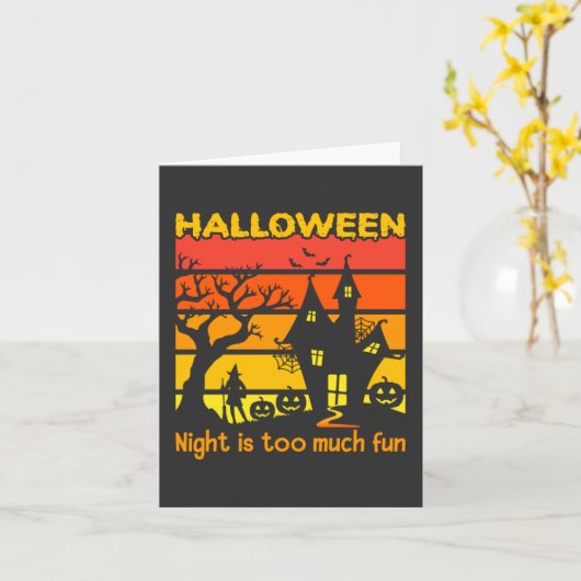 ハロウィンナイトは楽しすぎる カード (黄色い花)