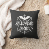 ハロウィンナイトコウモリクモの巣ベクター デザイン_1 クッション (ブランケット)