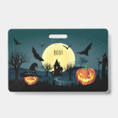 ハロウィンナイトセレブレーションカーニバルトレンディ バッジ (裏面)