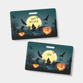 ハロウィンナイトセレブレーションカーニバルトレンディ バッジ (正面&裏面)