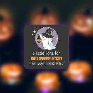 ハロウィンナイトパーティーの景品に最適なゴーストライト スクエアシール