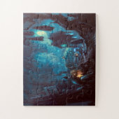 ハロウィンナイトフルムーン幽霊のよく出る墓地 ジグソーパズル (縦)