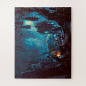 ハロウィンナイトフルムーン幽霊のよく出る墓地 ジグソーパズル (縦)