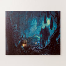 ハロウィンナイトフルムーン幽霊のよく出る墓地