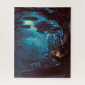 ハロウィンナイトフルムーン幽霊のよく出る墓地 ジグソーパズル (縦)