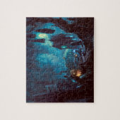 ハロウィンナイトフルムーン幽霊のよく出る墓地 ジグソーパズル (縦)