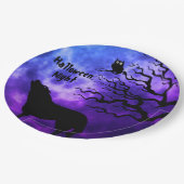 ハロウィンナイトフルムーン紙プレート ペーパープレート (アングル)