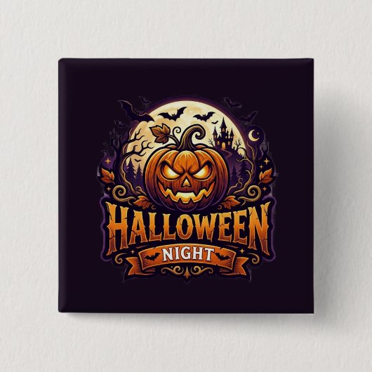ハロウィンナイト 缶バッジ (正面)