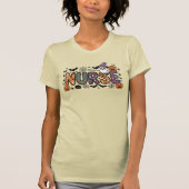 ハロウィンナースのカートゥーン風スパイキーレターズデザイン Tシャツ (正面)