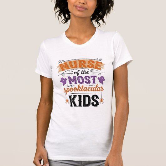 ハロウィンナースの驚異的な子供たちのビンテージ デザイン_1 Tシャツ (正面)