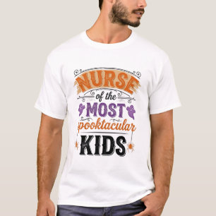 ハロウィンナースの驚異的な子供たちのビンテージ デザイン_1 Tシャツ