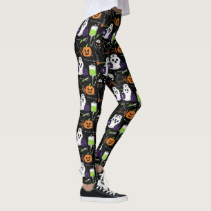 ハロウィンナースゴーストパンプキンスカルブラックキャット レギンス