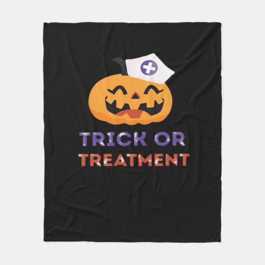 ハロウィンナーストリックまたはトリートメントクラシックTシャツ フリースブランケット