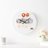 ハロウィンナースブククラシックルーTシャツ ラージ壁時計 (ホーム)