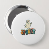 ハロウィンナース怖い幽霊レトロおもしろ_1 缶バッジ (正面&裏面)