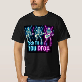 ハロウィンネオンスケルトン ロックハード Tシャツ