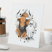 ハロウィンハイランドカウカボチャ 台座サイン (インサイチュ)