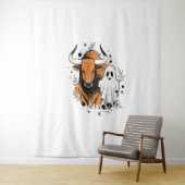 ハロウィンハイランドカウキュート秋 タペストリー (インサイチュ)