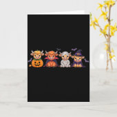 ハロウィンハイランドカウ カード (黄色い花)