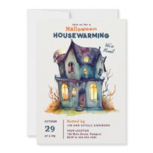 ハロウィンハウスウォーミングホーム幽霊のよく出るウォーターカラー