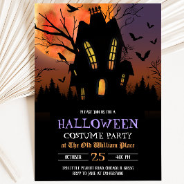 ハロウィンハウスパーティーのおばけ屋敷 招待状