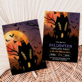 ハロウィンハウスパーティーのおばけ屋敷 招待状