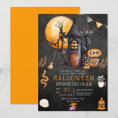 ハロウィンハウスパーティー招待状 招待状 (正面/裏面)