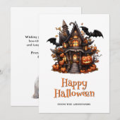 ハロウィンハウス パンプキン ゴースト カード (正面/裏面)