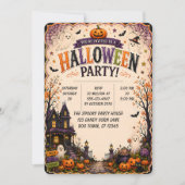 🎃👻 ハロウィンハウス パーティー招待状 🕸️✨ 招待状 (正面)