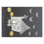 ハロウィンハウス,黒猫,こうもり,カボチャ テーブルクロス (正面(横))