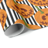 ハロウィンハッピーカボチャ模様 ラッピングペーパー (ロールコーナー)