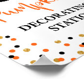 ハロウィンハッピーカボチャ飾の駅の看板 ポスター (角)