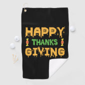 ハロウィンハッピーサンクスギビング誕生日 ゴルフタオル (インサイチュ)
