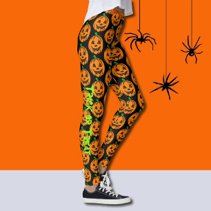 ハロウィンハッピーパンプキンレギンスズヨガパンツ レギンス