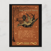 ハロウィンハロウィン妖精フクロウスパイダーウェブ ポストカード (正面)