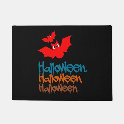 ハロウィンハロウィーンこうもり! ドアマット (正面)
