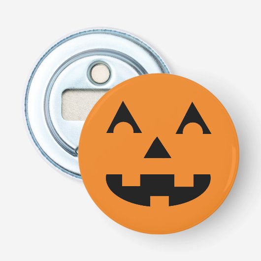 ハロウィンハロウィーンのカボチャのちょうちんのカボチャ顔 栓抜き (正面)