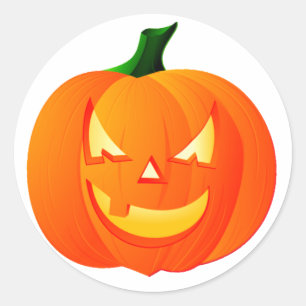 ハロウィンハロウィーンのカボチャのちょうちんの~~ ラウンドシール