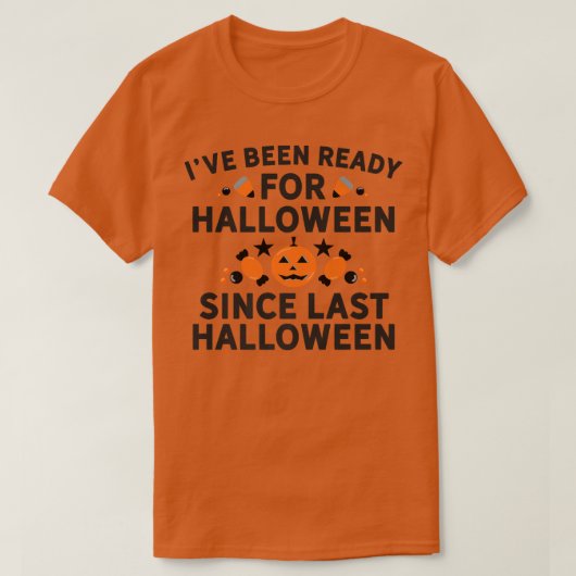 ハロウィンハロウィーンの準備が整った恋人ハロウィーン Tシャツ (デザイン正面)