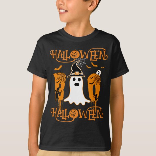ハロウィンハロウィーン怖いブー Tシャツ (正面)