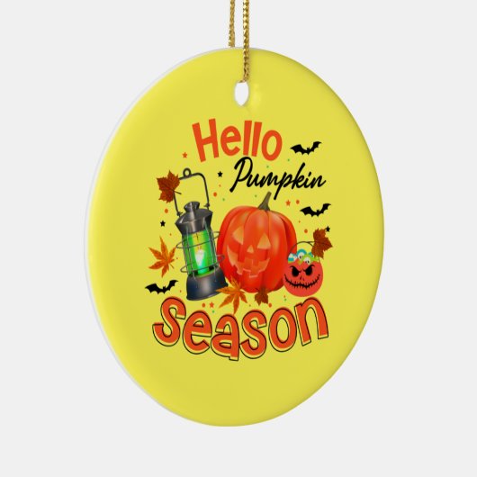 ハロウィンハローパンプキンシーズン誕生日 セラミックオーナメント (右)