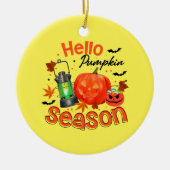 ハロウィンハローパンプキンシーズン誕生日 セラミックオーナメント (正面)