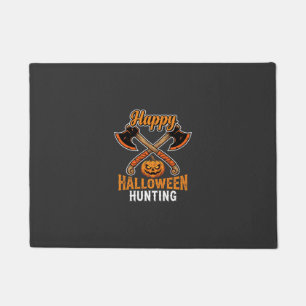 ハロウィンハンティングクロスアックスジャックオランタン ドアマット