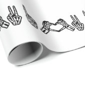 ハロウィンハンドサイン言語Iハート平和 ラッピングペーパー (ロールコーナー)