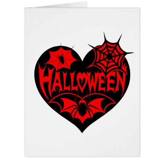 ハロウィンハート ブラックハート型 クモの巣 (正面)
