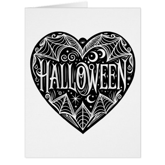 ハロウィンハート ブラックハート型 記念日 (正面)