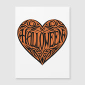 ハロウィンハート, ブラックハート, ホリデー マグネット招待状 (正面)