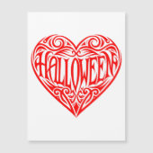 ハロウィンハート 赤ハート 休日 マグネット招待状 (正面)