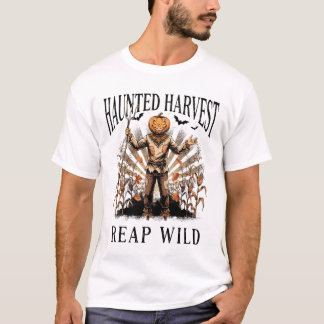 ハロウィンハーベストパンプキンスケアクロウTシャツ Tシャツ