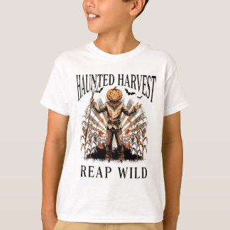 ハロウィンハーベストパンプキンスケアクロウTシャツ Tシャツ